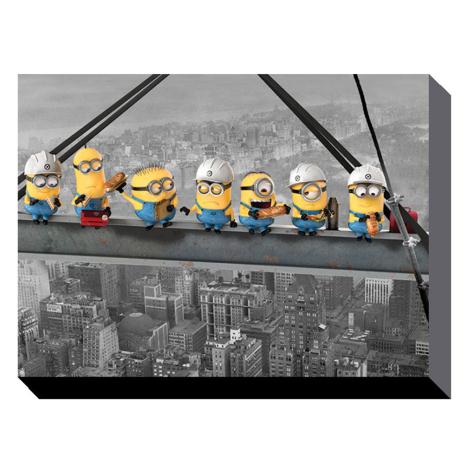 Minions Lunch On A Skyscraper Canvas Print (60cm x 80cm) 